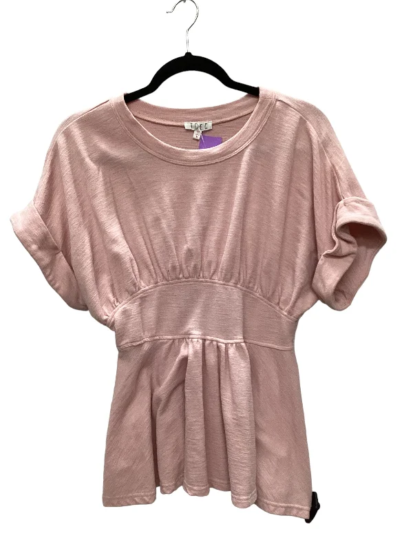 Weekend Savings Fiesta Pink Top Short Sleeve Tcec, Size M