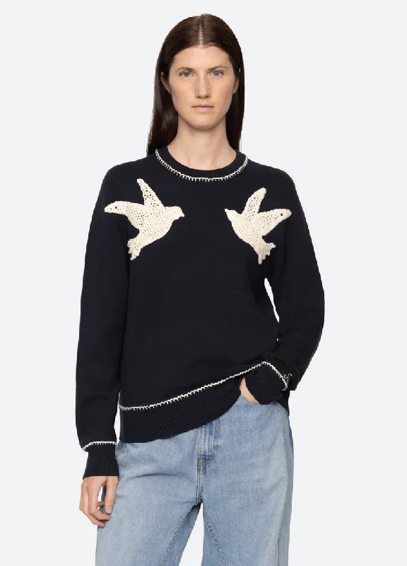 Extra Discount Pullover Sally Crochet Rs25-120 Navy