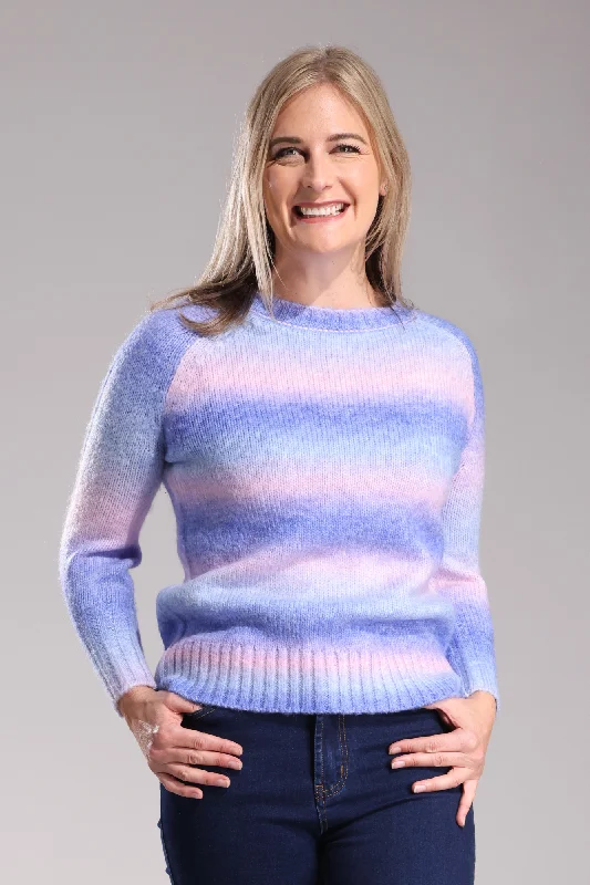 Steals and Deals Wide rib detail Multicolour Jersey | INDIGO/PINK | 6962ZZ