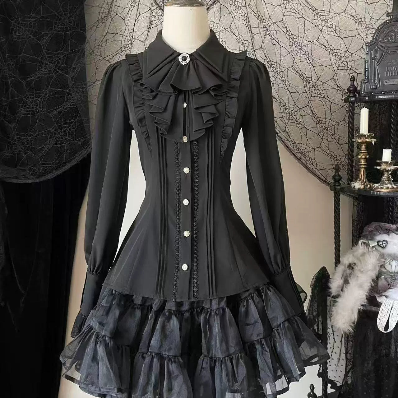 Weekend Shopping Extravaganza Alice in Wonderland~Love Moon Serenade~Classic Lolita Shirt Preppy Style Blouse