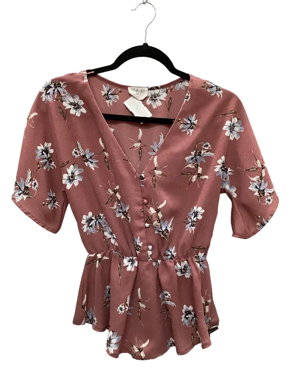 Weekend Deals That Excite Pink Top Short Sleeve Sienna Sky, Size Xs
