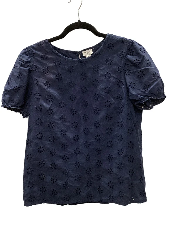 Time-Limited Offer Navy Top Short Sleeve J. Crew, Size M