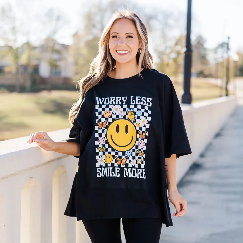 Deal Dash Worry No More Boyfriend Tee, Black