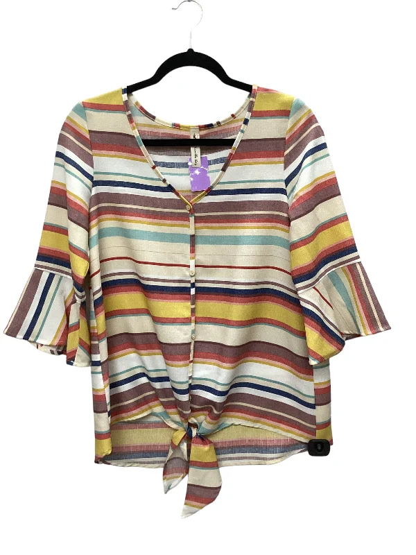 Weekend Deal Multi-colored Top Short Sleeve Vanilla Bay, Size S