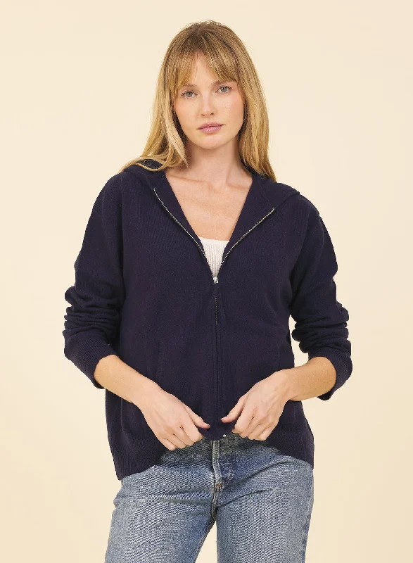 Can't Miss Colorado Cashmere Hoodie - Navy