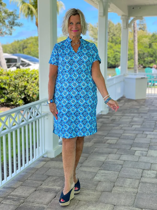 Loyalty Reward BAHAMA BLUE TURTLE SHORT SLEEVE DRESS