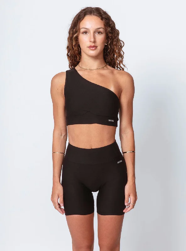 Act Fast Women's Solo Shoulder Top Black