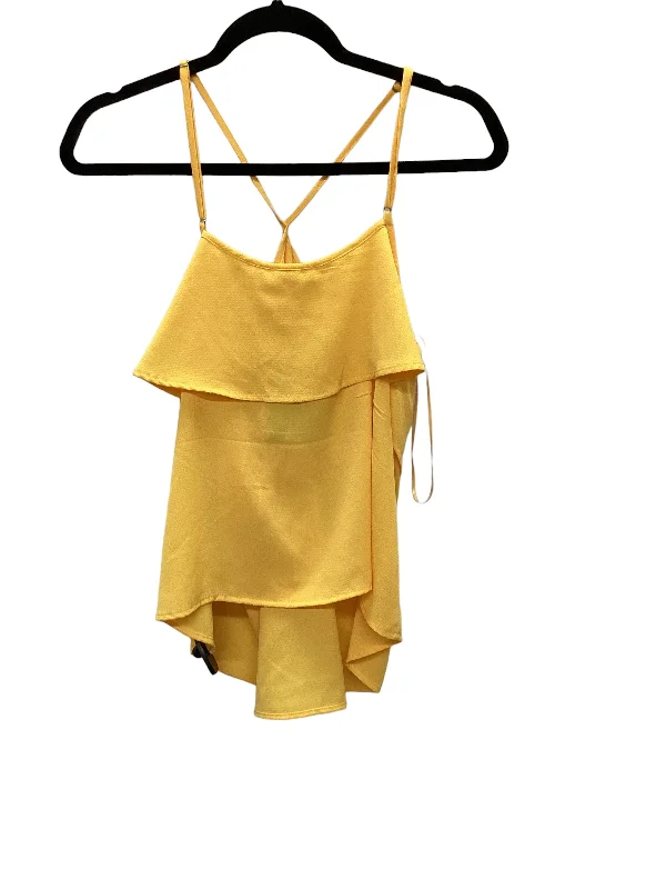 Amazing Deals Yellow Top Sleeveless Lily White, Size L