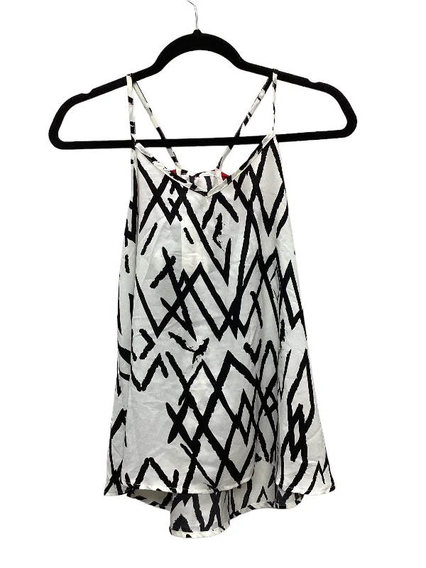 Massive Deal Black & White Top Sleeveless Peach Love Cream California, Size M