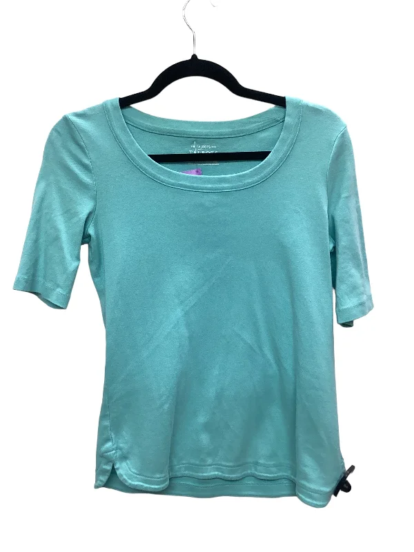 New Arrival Blue Top Short Sleeve Basic Talbots, Size S