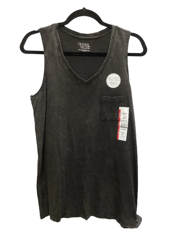 Deal Frenzy Grey Top Sleeveless Basic Time And Tru, Size S