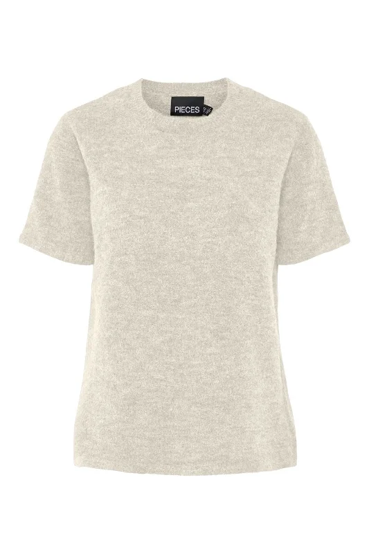Weekend Deals That Dazzle Pieces - Pcpiko Ss O-Neck Knit - 4712340 Birch Melange