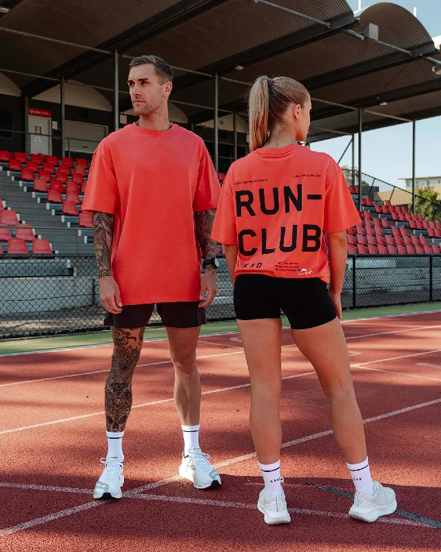 Weekend Specials to Relish Unisex Love The Run FLXCotton Tee Oversize - Cayenne-Black