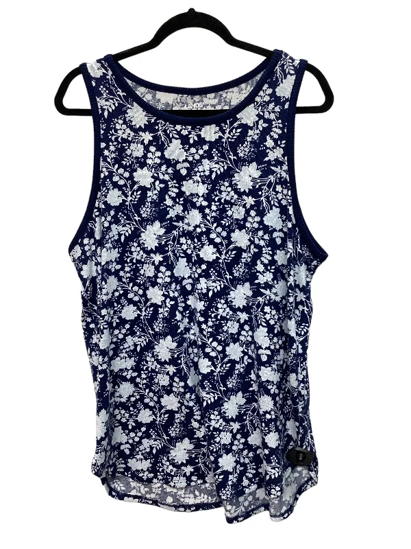 Cash Savings Blue Top Sleeveless Lands End, Size L