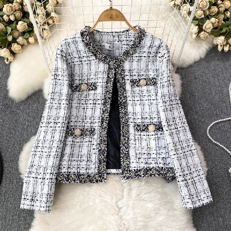 Incredible Offers round neck short coat women's casual jacket top       S4167