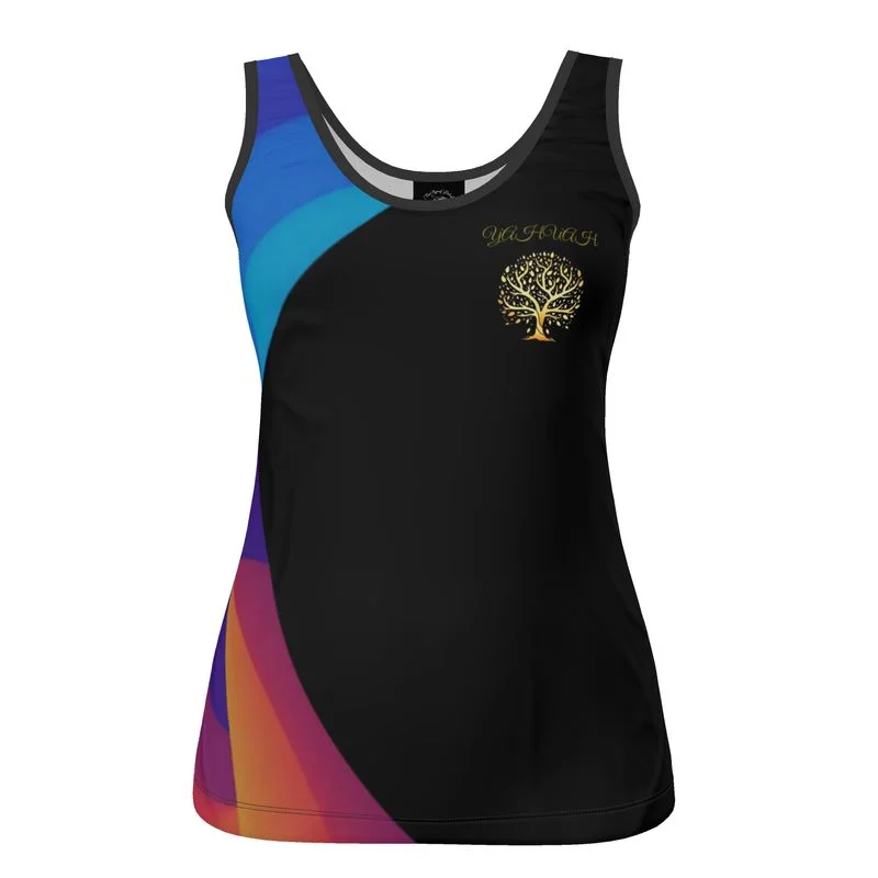 Weekend Specials to Love Yahuah-Tree of Life 01 Royal Ladies Designer Scoop Neck Tank Top