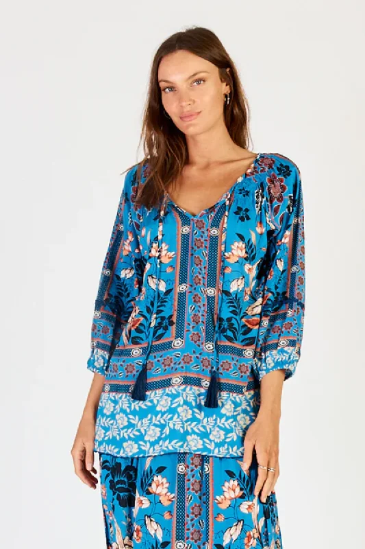 Hot Deal Lula Soul Palermo Print Steel Blue