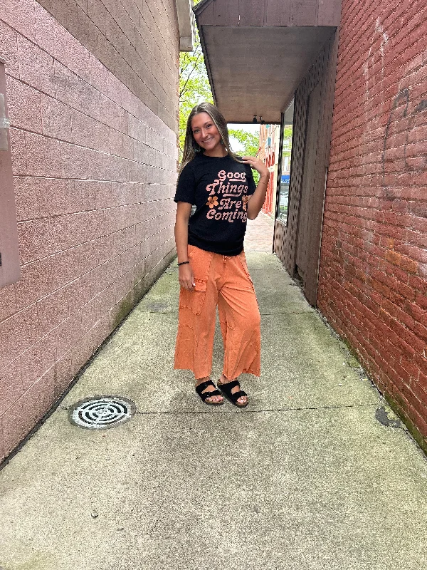 Weekend Specials to Indulge In Good Things Are Coming Graphic Tee-Black