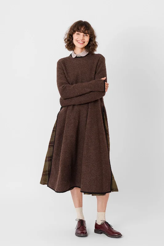 Time-Sensitive Double Slit Dress, Wool