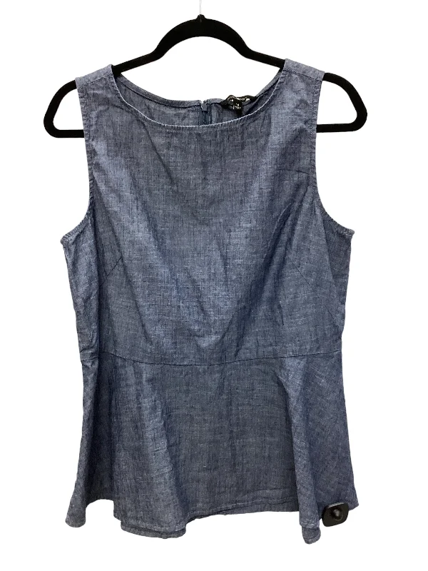 Pay Less Blue Denim Top Sleeveless Banana Republic, Size L