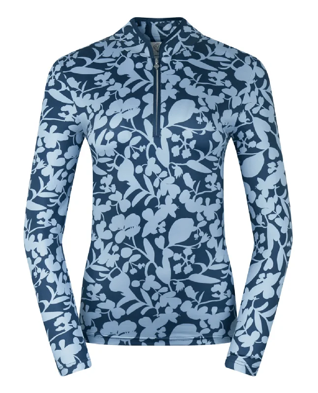 Weekend Deals That Wow SIZE M - PURE GOLF Ashlea Winter Zip Top 005 Midnight Rose Powder Blue