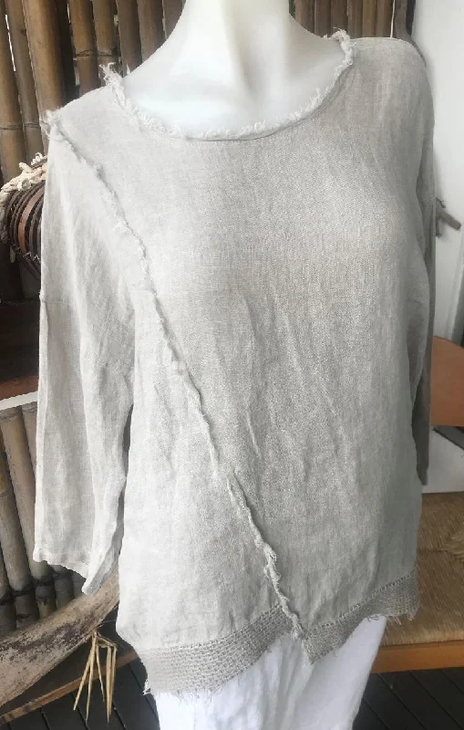 Weekend Discounts to Grab La Strada Linen Panel Top Fango