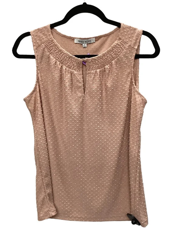 Huge Discounts Pink Top Sleeveless Rose And Olive, Size S
