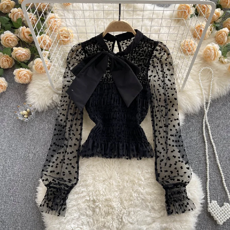 Unbeatable Prices Cute Heart Pattern Long Sleeve Top    S227