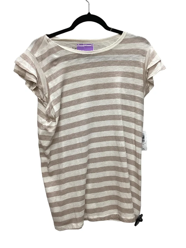 Price Slash Striped Pattern Top Short Sleeve Basic Torrid, Size 0