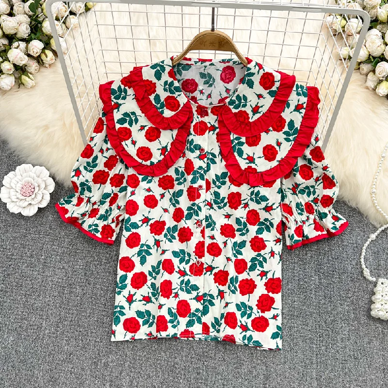 Can't Beat Cute floral tops    S186