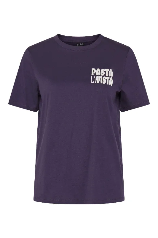 Weekend Specials to Relish Pieces - Pcpukka Ss Printed T-Shirt - 4630140 Sweet Grape Pasta Lavista