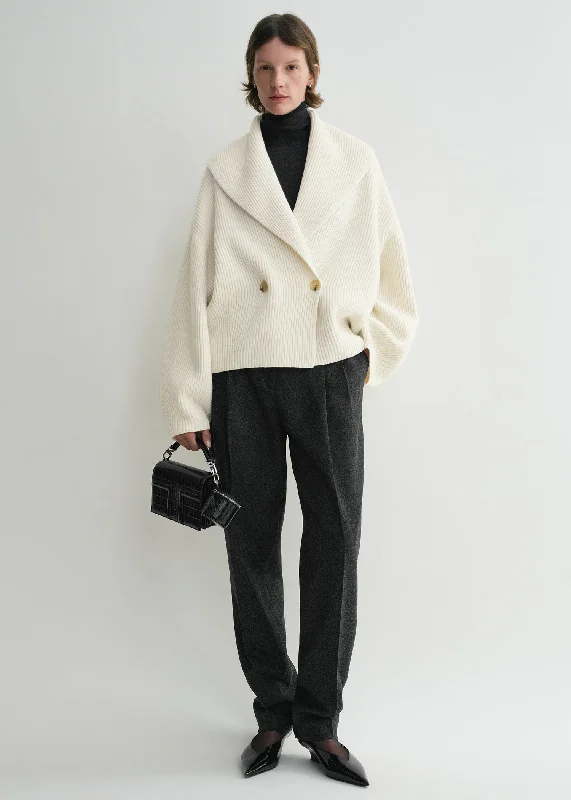 Time-Limited Offer Shawl-lapel cardigan milk