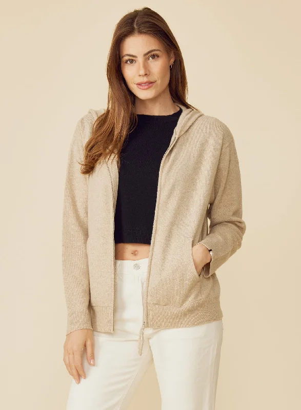 Act Fast Colorado Cashmere Hoodie - Oatmeal
