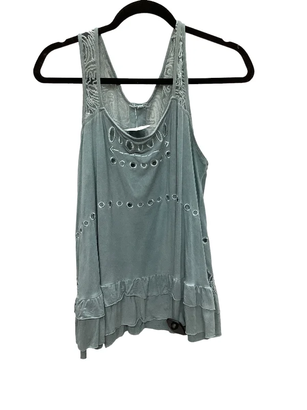 Big Discounts Blue Top Sleeveless Pol, Size M