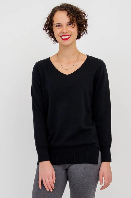 Now Available Tiff Sweater, Black, Cotton