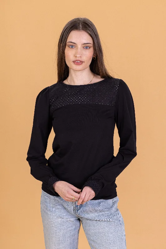 Deal Explosion Top Nell Black Lace