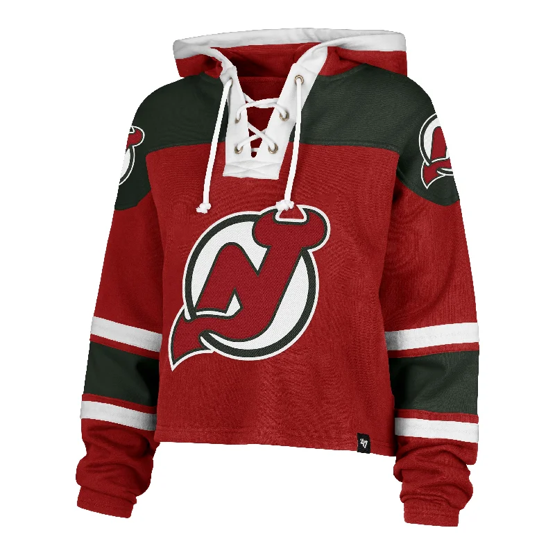 The Best Prices NEW JERSEY DEVILS VINTAGE CROPPED SUPERIOR '47 LACER HOOD WOMENS