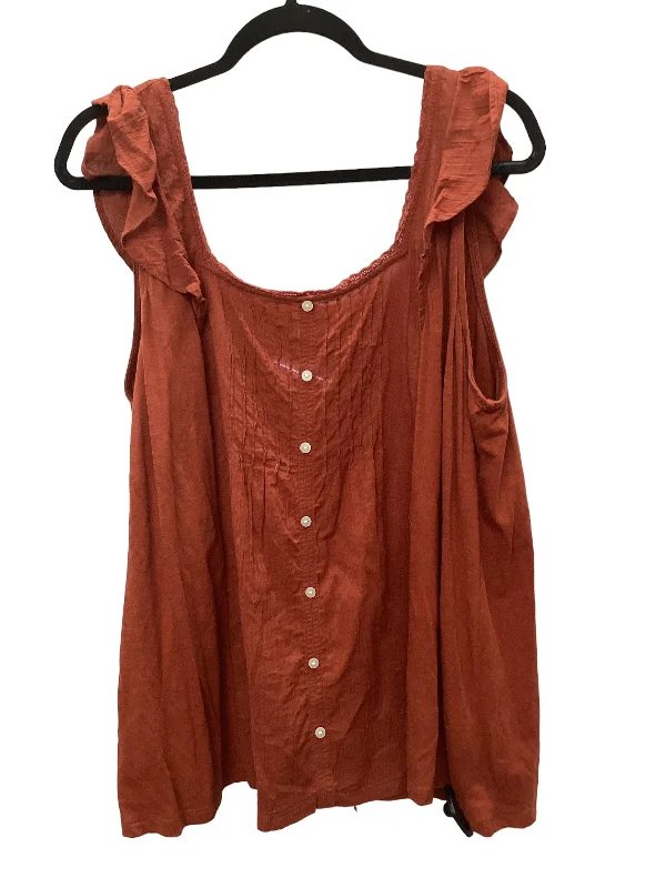 Big Savings Orange Top Sleeveless Maurices, Size 2x