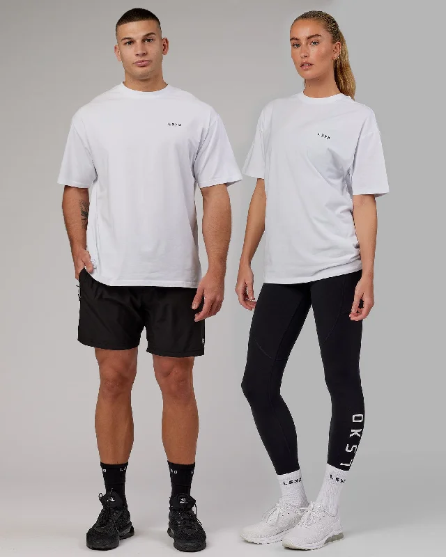 Savings Bonanza Unisex VS5 FLXCotton Tee Oversize - White-Black