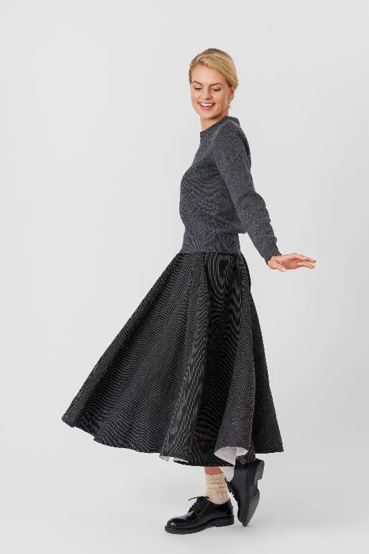 Holiday Sale Elaine Pullover, Merino Wool, Charcoal Grey