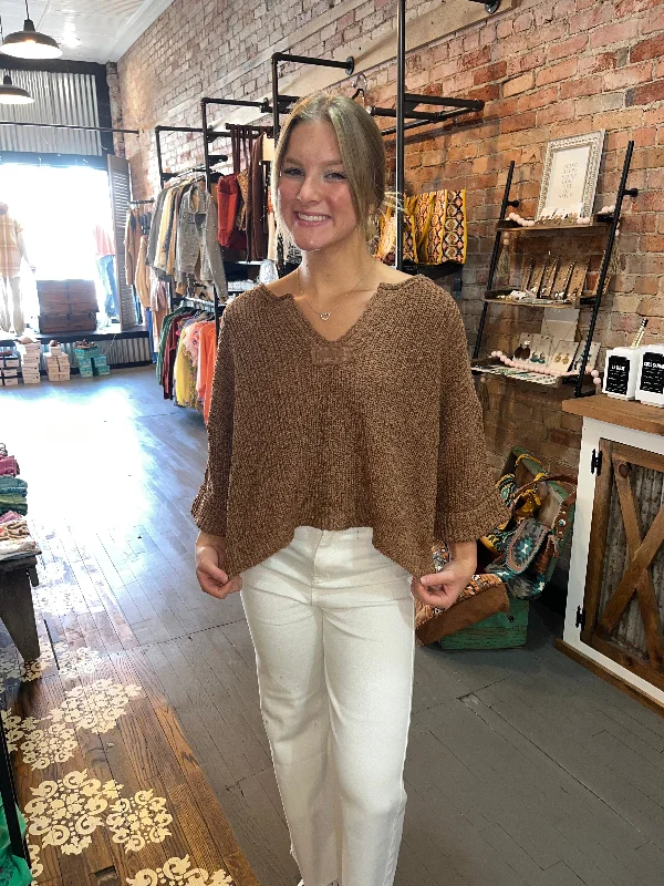 Super Discount The Patch Pullover-Camel