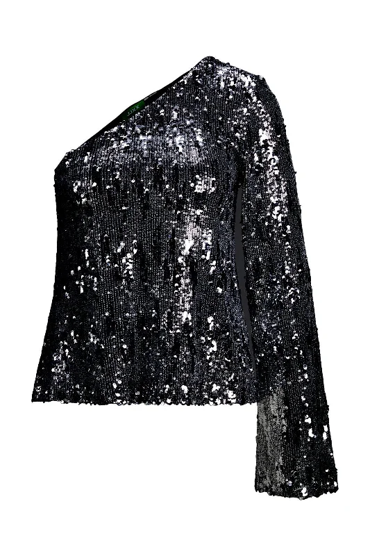Bonus Savings Jjxx - Jxtara Sequin One Shoulder Top - 4703879 Black