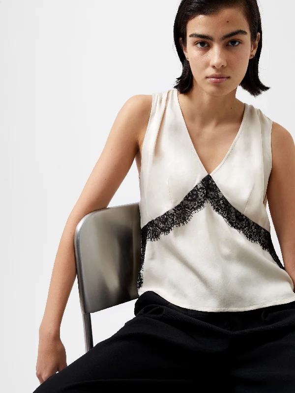 Now or Never Ennis Satin Lace Top