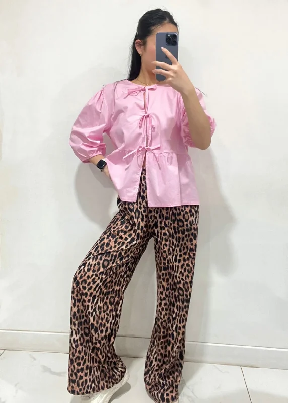 Final Markdown Evie triple bow 3/4 sleeve top