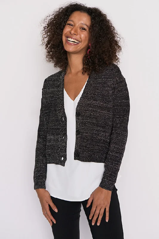 Weekend Savings Spree Norma Black Gold Lurex Cardigan