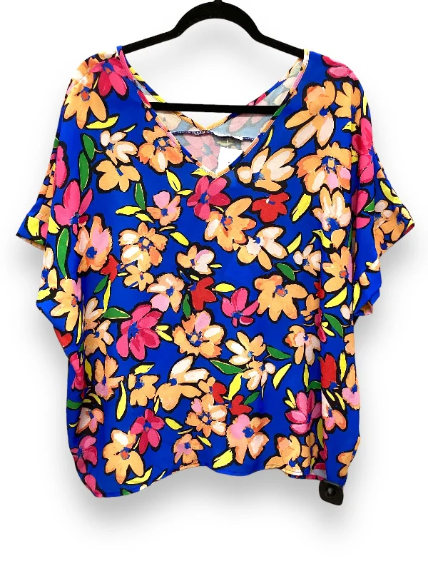 Great Deals Floral Print Top Short Sleeve Jodifl, Size S