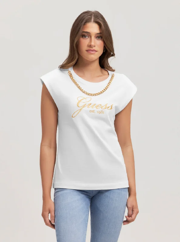 Flash Sale Eco White Crystal Logo T-Shirt