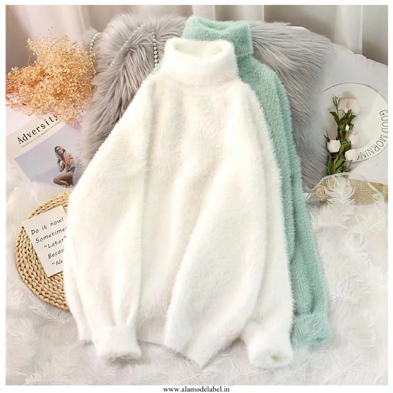 Year-End Deals Turtleneck Mohair Jumper