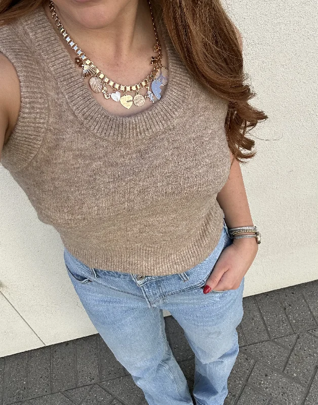 Weekend Bargains Await You Authenticity Scoop Neck Sweater Vest
