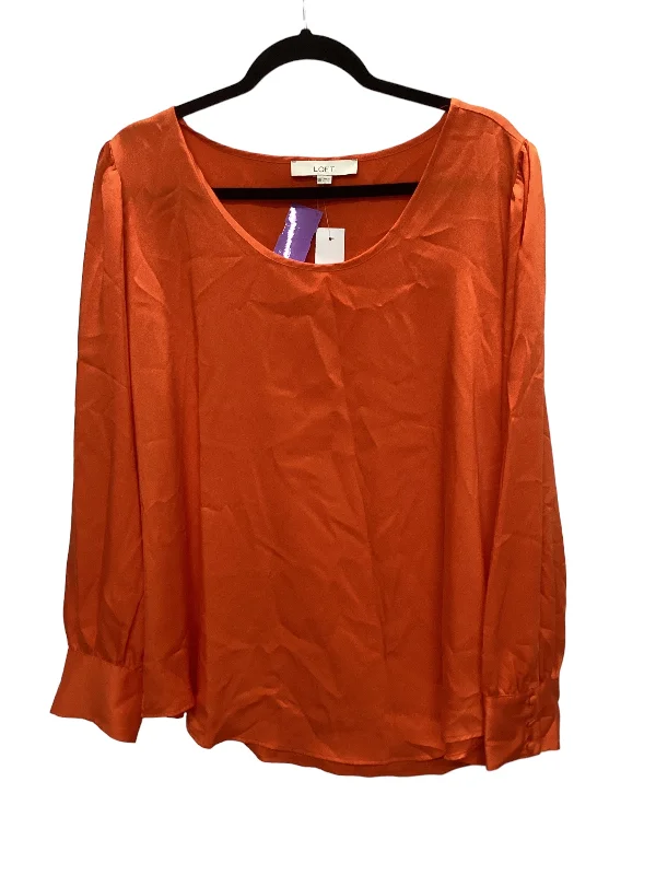 Price Reduction Orange Top Long Sleeve Loft, Size Xl